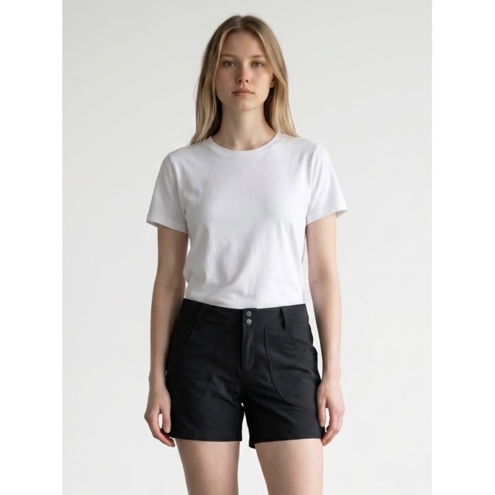 Alpine Design Womens Black Hiking Shorts Size 10 Double Snap Utility Pockets